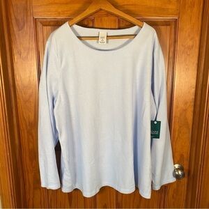 NWT Croft & Borrow Women's Light Blue Intimates Sleeping Night Top